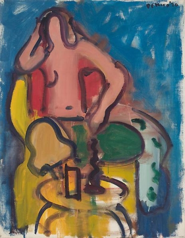 Seated Nude with Green Pants, 1970
